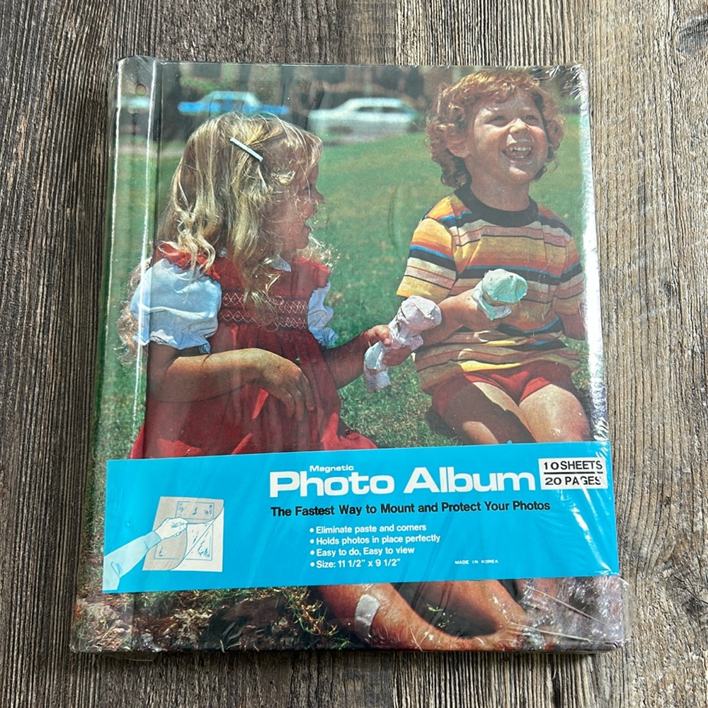 Vintage 70βs Sealed Photo Album Summer Magic Magnetic 20 Pages Self Adhesive